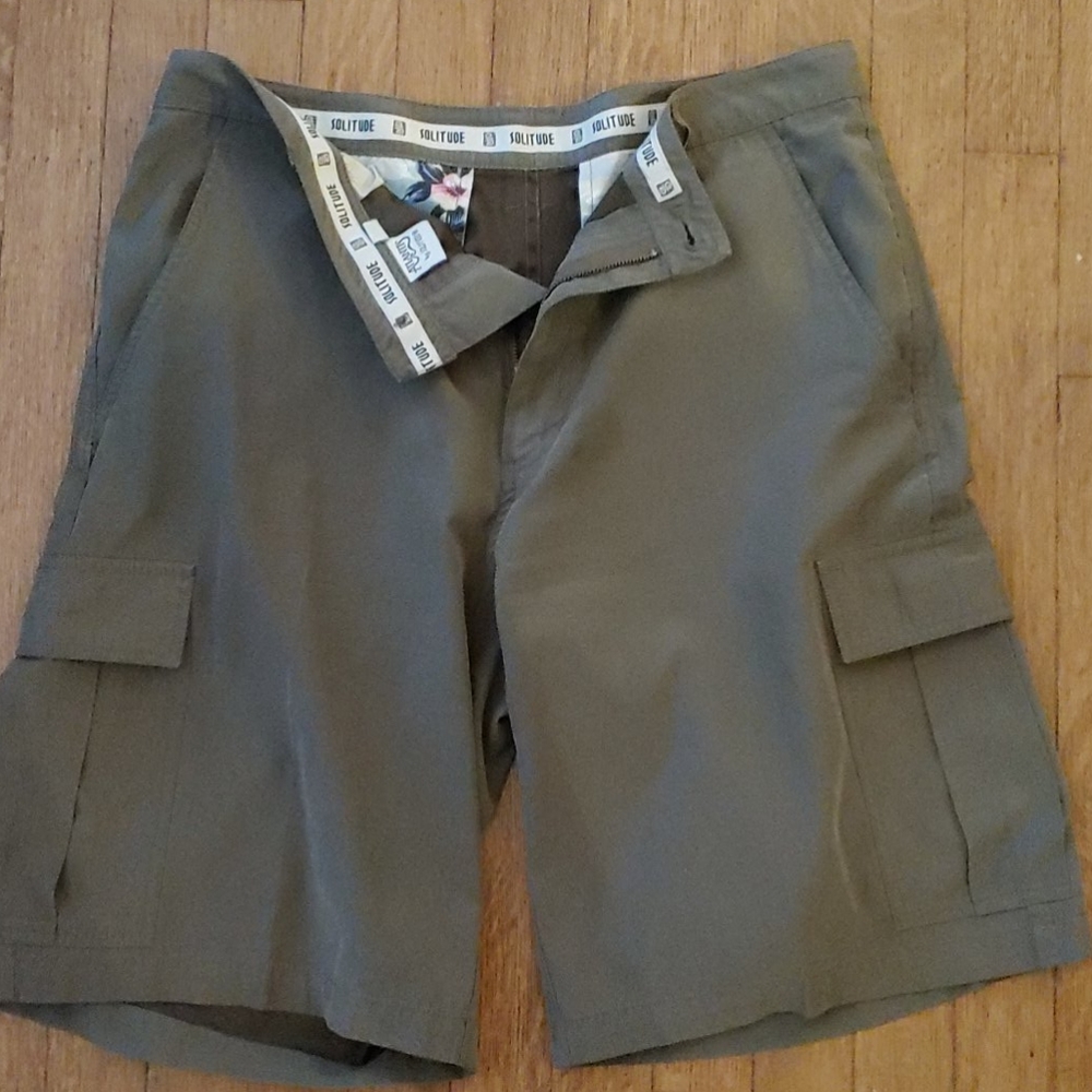 Men's Cargo Shorts Khaki, sz 34, Atlantis Solitude